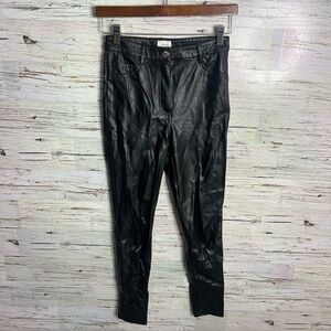 Aritzia Wilfred Free Charm Pant Black size 0 faux leather
